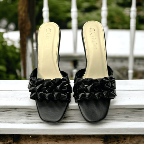 Black Barbed Heels - cunei